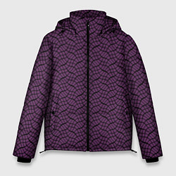 Куртка зимняя мужская Тёмный фиолетовый волнистые полосы, цвет: 3D-черный