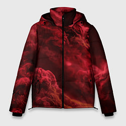 Куртка зимняя мужская Красный густой дым инферно - inferno red, цвет: 3D-черный
