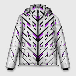 Мужская зимняя куртка Black and purple stripes on a white background