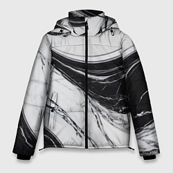 Куртка зимняя мужская Мрамор черно-белый, цвет: 3D-светло-серый