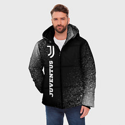 Куртка зимняя мужская Juventus sport на темном фоне по-вертикали, цвет: 3D-черный — фото 2