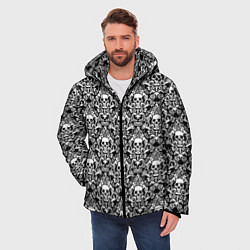Куртка зимняя мужская Skull patterns, цвет: 3D-светло-серый — фото 2