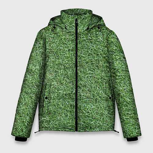 Мужская зимняя куртка Зеленая травка / 3D-Черный – фото 1