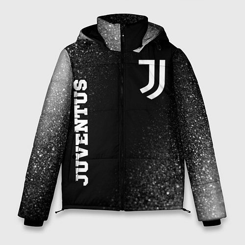 Мужская зимняя куртка Juventus sport на темном фоне вертикально / 3D-Черный – фото 1