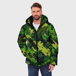 Куртка зимняя мужская Camouflage - pattern ai art, цвет: 3D-красный — фото 2