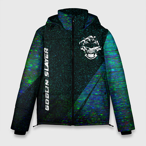 Мужская зимняя куртка Goblin Slayer glitch blue / 3D-Черный – фото 1