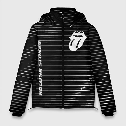 Мужская зимняя куртка Rolling Stones metal rock lines / 3D-Черный – фото 1