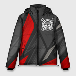 Куртка зимняя мужская One Piece red lines, цвет: 3D-черный
