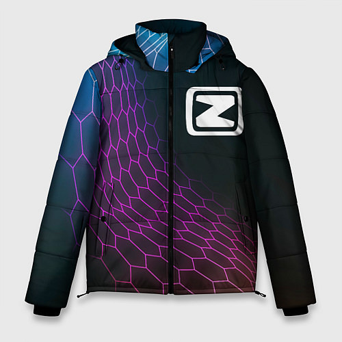 Мужская зимняя куртка Zotye neon hexagon / 3D-Черный – фото 1