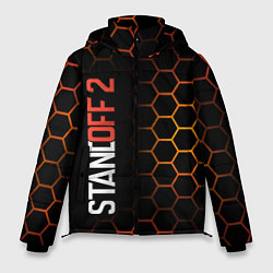 Куртка зимняя мужская Соты - Standoff 2, цвет: 3D-светло-серый