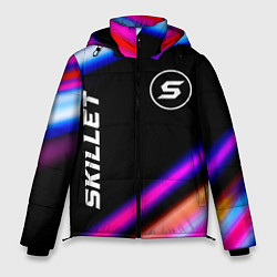 Куртка зимняя мужская Skillet neon rock lights, цвет: 3D-черный