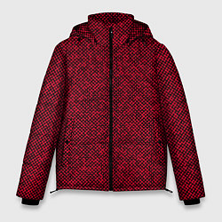 Куртка зимняя мужская Текстурированный красно-чёрный, цвет: 3D-черный