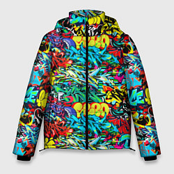 Куртка зимняя мужская Dance graffiti, цвет: 3D-черный