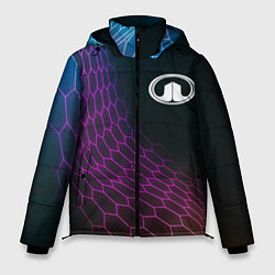 Куртка зимняя мужская Great Wall neon hexagon, цвет: 3D-черный