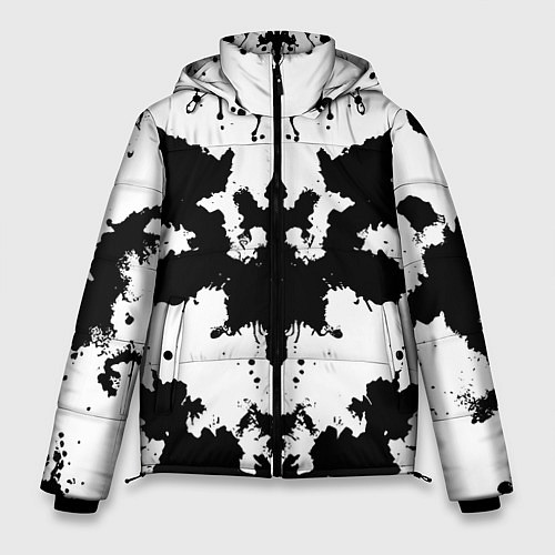 Мужская зимняя куртка Психоделический тест Роршаха / 3D-Черный – фото 1