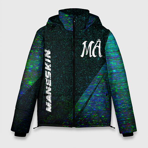 Мужская зимняя куртка Maneskin glitch blue / 3D-Черный – фото 1
