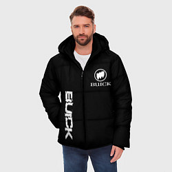 Куртка зимняя мужская Buik logo white, цвет: 3D-светло-серый — фото 2