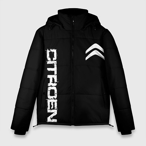 Мужская зимняя куртка Citroen logo white / 3D-Черный – фото 1