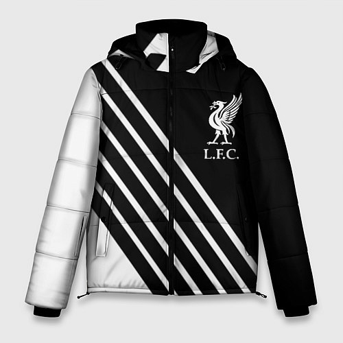 Мужская зимняя куртка Liverpool sport fc geometry / 3D-Черный – фото 1