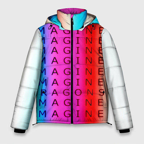 Мужская зимняя куртка Imagine Dragons neon rock / 3D-Черный – фото 1