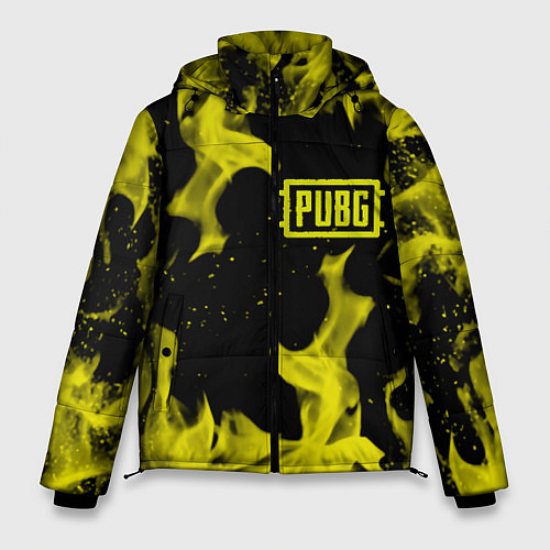 Мужская зимняя куртка PUBG жёлтый огонь / 3D-Черный – фото 1