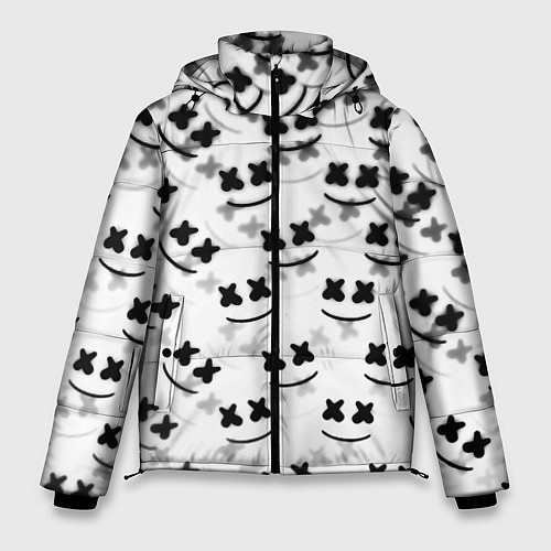 Мужская зимняя куртка Marshmello dj pattern / 3D-Черный – фото 1