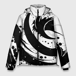 Мужская зимняя куртка Ai art black and white abstraction