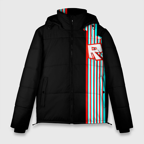 Мужская зимняя куртка Roblox glitch line / 3D-Черный – фото 1