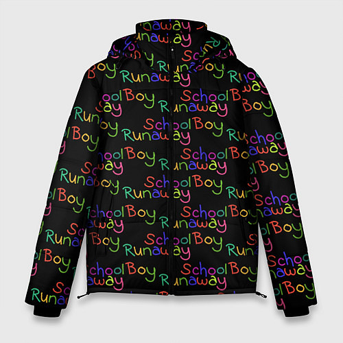 Мужская зимняя куртка Logo - Schoolboy Runaway pattern / 3D-Черный – фото 1