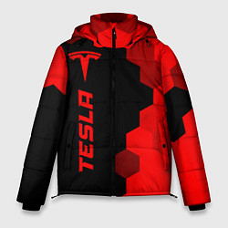 Куртка зимняя мужская Tesla - red gradient по-вертикали, цвет: 3D-черный