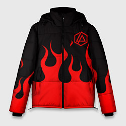 Мужская зимняя куртка Linkin park logo fire