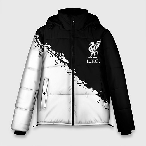 Мужская зимняя куртка Liverpool fc белые краски / 3D-Светло-серый – фото 1