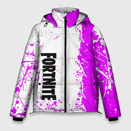 Мужская зимняя куртка Fortnite pink color / 3D-Черный – фото 1