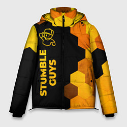 Мужская зимняя куртка Stumble Guys - gold gradient по-вертикали