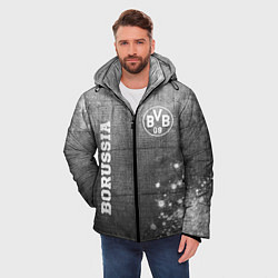Куртка зимняя мужская Borussia - grey gradient вертикально, цвет: 3D-черный — фото 2