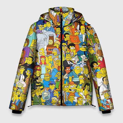 Мужская зимняя куртка Simpsons Stories / 3D-Черный – фото 1