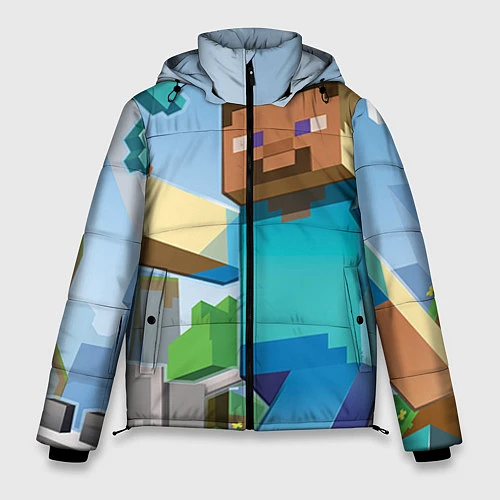 Мужская зимняя куртка Minecraft World / 3D-Черный – фото 1