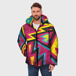 Куртка зимняя мужская Геометрия, цвет: 3D-черный — фото 2