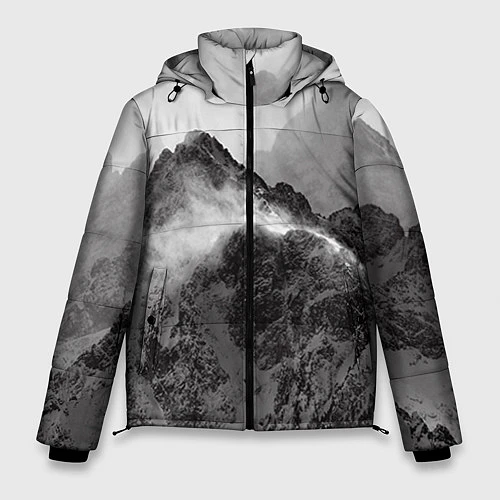 Мужская зимняя куртка Горы / 3D-Черный – фото 1