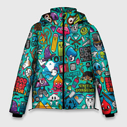 Куртка зимняя мужская Стикербомбинг, цвет: 3D-светло-серый