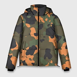 Куртка зимняя мужская Камуфляж: хаки/оранжевый, цвет: 3D-черный