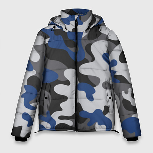 Мужская зимняя куртка Зимний камуфляж / 3D-Черный – фото 1