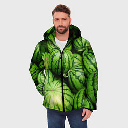 Куртка зимняя мужская Арбузы, цвет: 3D-светло-серый — фото 2