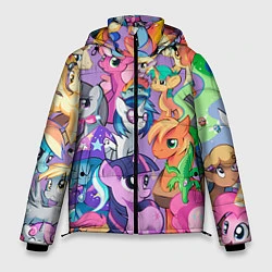 Куртка зимняя мужская My Little Pony, цвет: 3D-черный