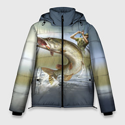 Куртка зимняя мужская Дерзская щука, цвет: 3D-светло-серый
