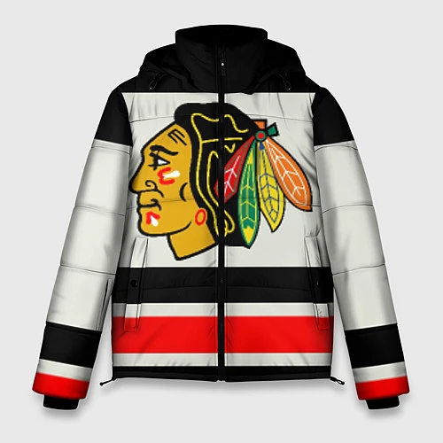 Мужская зимняя куртка Chicago Blackhawks / 3D-Черный – фото 1