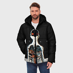 Куртка зимняя мужская Three Days Grace: Skeleton, цвет: 3D-красный — фото 2