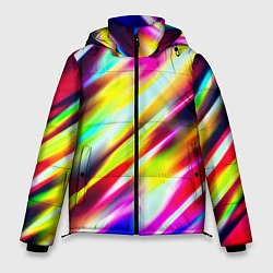 Куртка зимняя мужская Цветные блики, цвет: 3D-черный