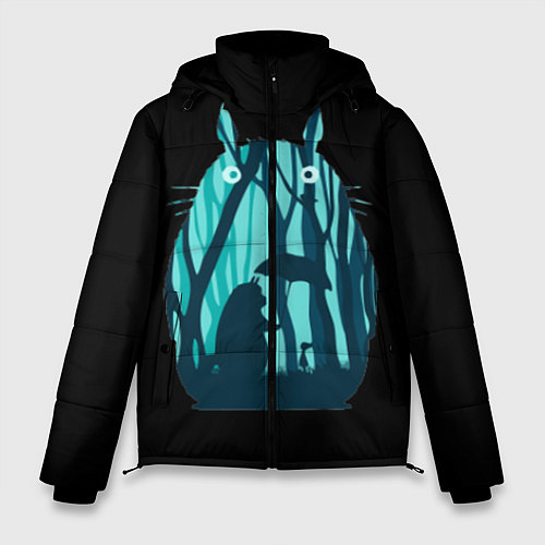 Мужская зимняя куртка Тоторо в лесу / 3D-Светло-серый – фото 1