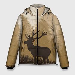 Куртка зимняя мужская Олень на охоте, цвет: 3D-красный